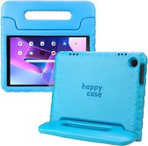 HappyCase Housse pour Tablette Kinder Convient pour Lenovo Tab M10 Gen 3 (10.1) | Couverture adaptée aux enfants | Couvercle de protection | Couverture pour enfants | avec poignée et support | Bleu
