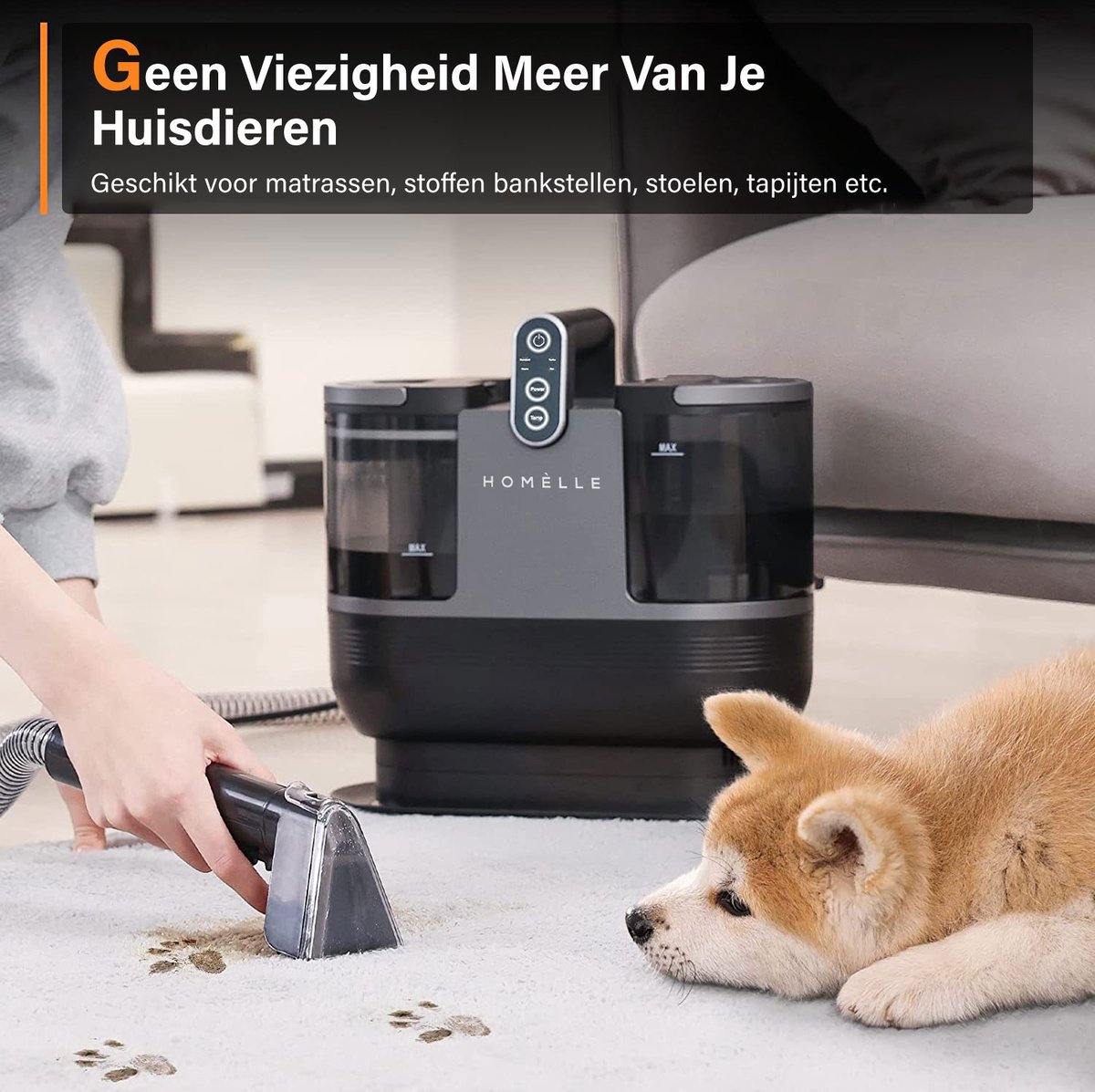 Homèlle Tapijtreiniger - Verwarmbaar tot 60°C thumbnail 2