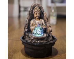 Kamerfontein Peace (21cm) | Binnenfontein | Waterornament | Incl. LED Verlichting | Feng Shui Webwinkel