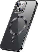 Sulada Soft case TPU en shockproof en lensbeschermer met magnetische ring voor de iPhone 13 Zwart