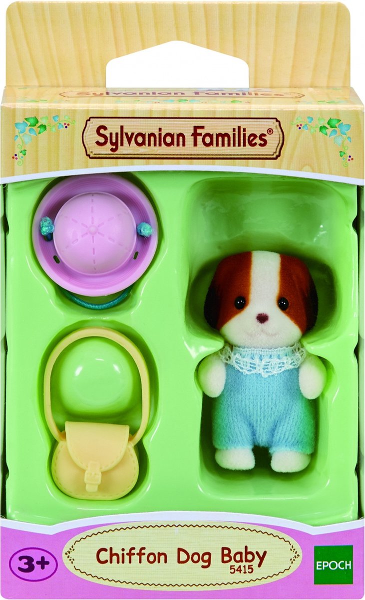 SYLVANIAN FAMILIES - Bébé caniche avec chapeau et sac - Mini