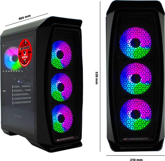 ScreenON - Intel Core i3 - RTX 2060 Super - 512GB SSD + 1TB HDD - GamePC.X23540 "Ready to Play" World of warcraft, Ark, Battlefield V, Call of Duty WWII, Runescape, Heartstone, GTA V, Tom Clancy's Rainbow 6 en Siege, The witcher, PUBG