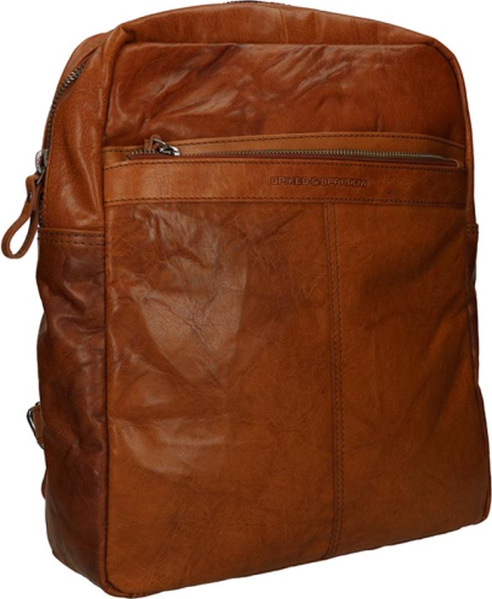 Spikes & Sparrow Laptoprugzak Bronco Leer - bruin