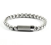 Armband heren staal Mauro Vinci Vaio- Schakelarmband rvs gepolijst - Armbanden gourmet glanzend - Gevlochten mannen armband - met geschenkverpakking van Mauro Vinci - 19cm