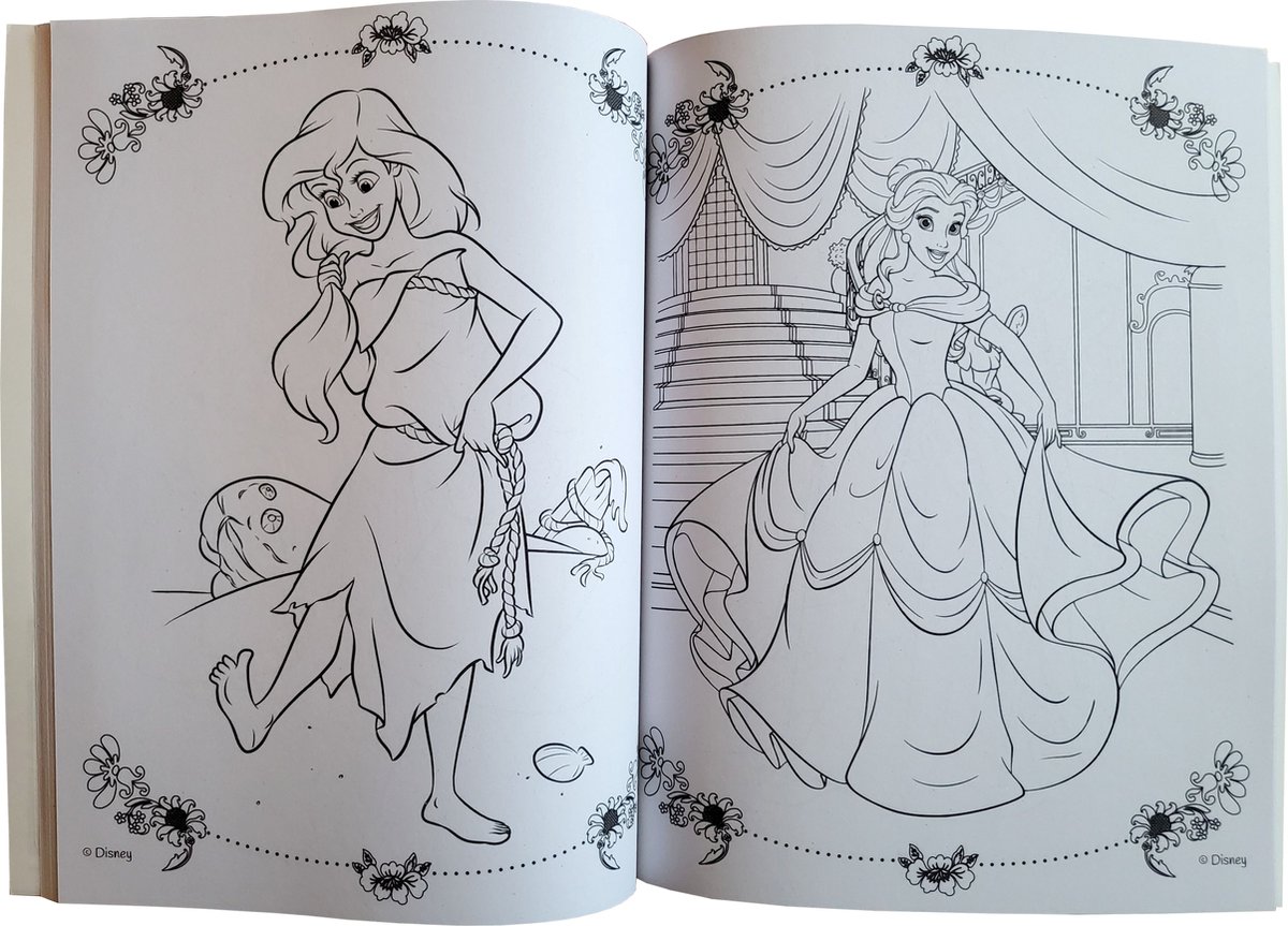 Megacolor, livre de coloriage, princesses Disney , livre de coloriage  avec