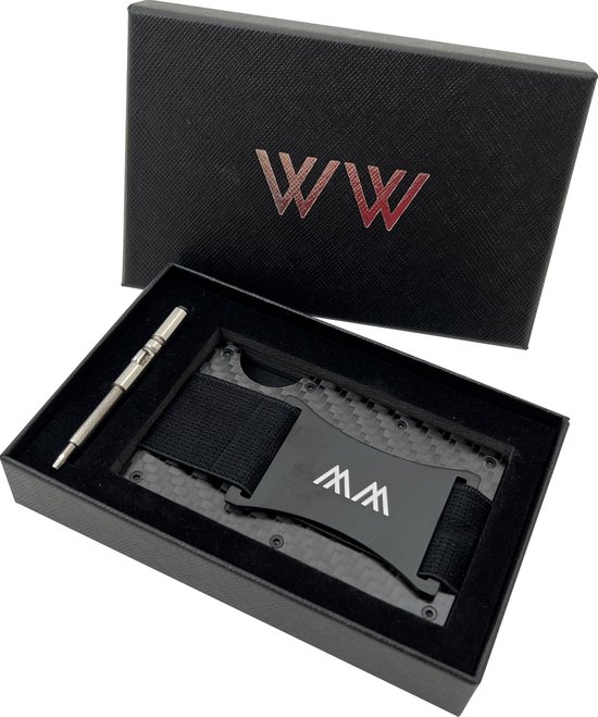 WonderWallet® Carbon Fiber Smart Wallet Carbon Portemonnee