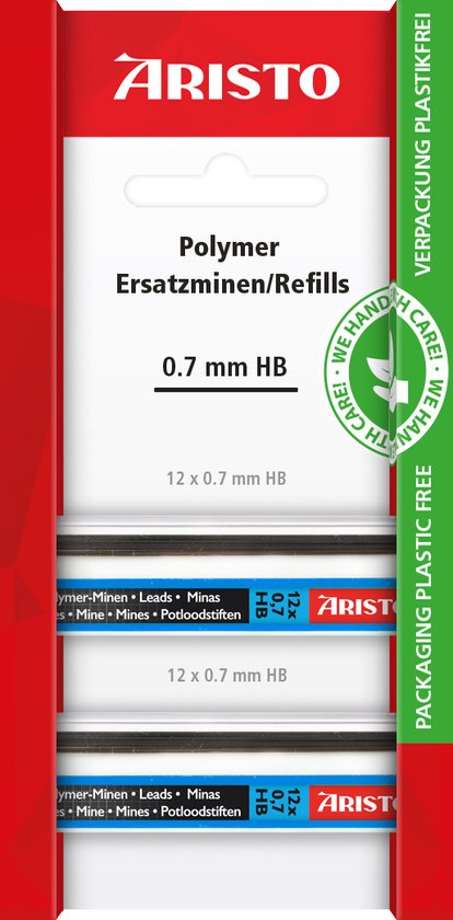 Aristo potloodstiftjes - HI-Polymer - HB - 0.7mm - blisterverpakking - AR-86708EB