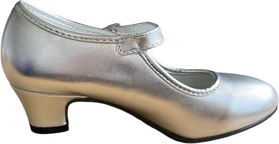 Elsa & Anna schoenen zilver - Spaanse Prinsessen schoenen - maat 29 (binnenmaat 19 cm) bruidsmeisje communie feest