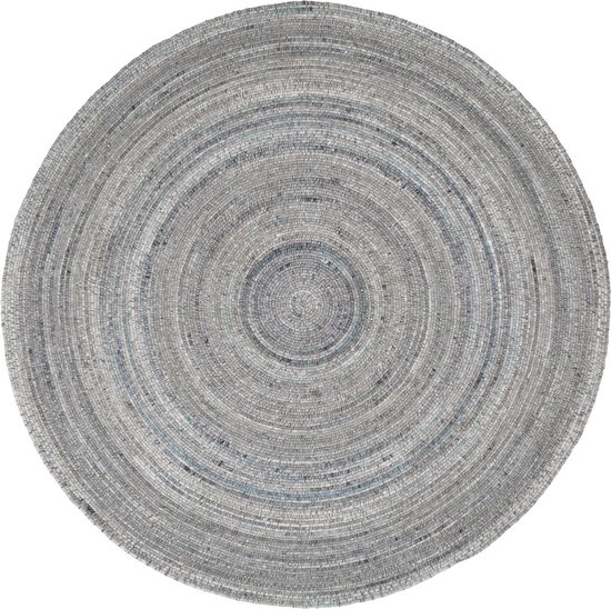 MUST Living Carpet Sterling round large,Ø200 cm, Blue, 80% wool 20% polyester