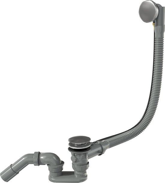 Santeg Unibath Flat badafvoer met overloop 70cm chroom | bol