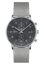 Junghans Form C 41/4877.44 - horloge - heren - Chronograaf - milanese band - zwarte wijzerplaat - luxe - cadeautip