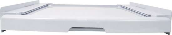Scanpart kunststof tussenstuk voor wasmachine en droger met werkblad inclusief spanband - Geschikt voor AEG Bosch LG Miele Samsung Siemens Zanussi Whirlpool - Stapelkit - Alternatief voor SKS101 - Universeel - Scanpart