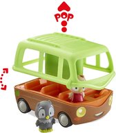 Klorofil De Avonturen Bus Speelset - Interactief kinderspeelgoed - Met figuur uit de "Nocty" familie van uilen - Speelgoed van 1.5 jaar - 2-Delig - Kunststof