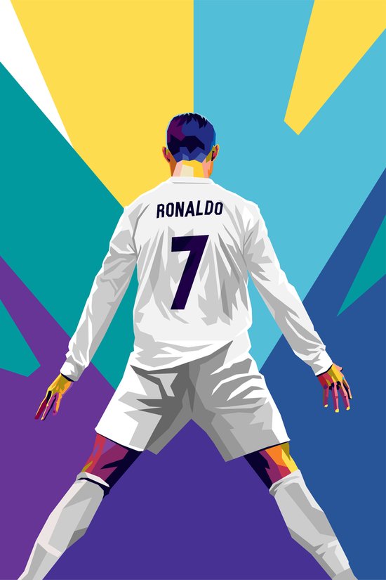 Affiche Ronaldo | Affiche Cristiano Ronaldo | Siu ! | But de Ronaldo Poster | Pop Art | 51x71cm | Convient pour l'encadrement