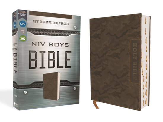 NIV, Boys' Bible, Leathersoft, Brown Camo, Thumb Indexed Tab ... - cover