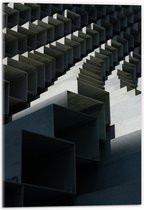 Acrylglas - Patroon van Donkergekleurde Vakken - 40x60 cm Foto op Acrylglas (Wanddecoratie op Acrylaat)