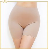 ATTREZZO® Corrigerend ondergoed dames - Shapewear short - broekje voor onder jurk - Beige - Maat L