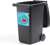 Container sticker Watermeloen - Zomer - Blauw - 40x40 cm - Kliko sticker