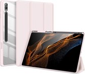 Dux Ducis - Tablet hoes geschikt voor Samsung Galaxy Tab S9/S9 FE (2023) - Toby Series - Auto Sleep/Wake functie - Tri-Fold Book Case - Roze