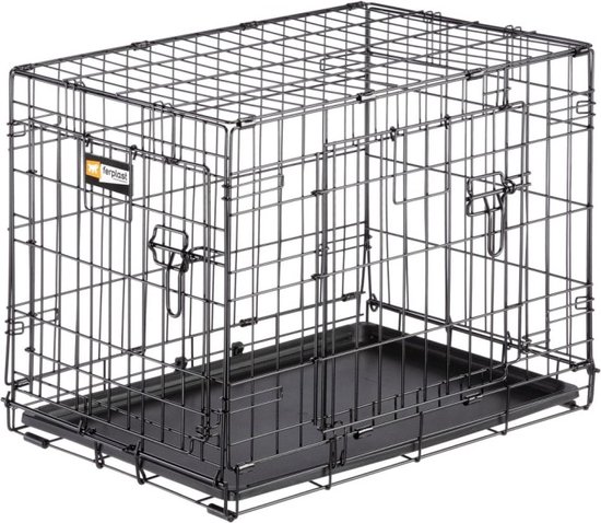 hondenbench Dog-Inn 64,1 x 44,6 cm staal zwart