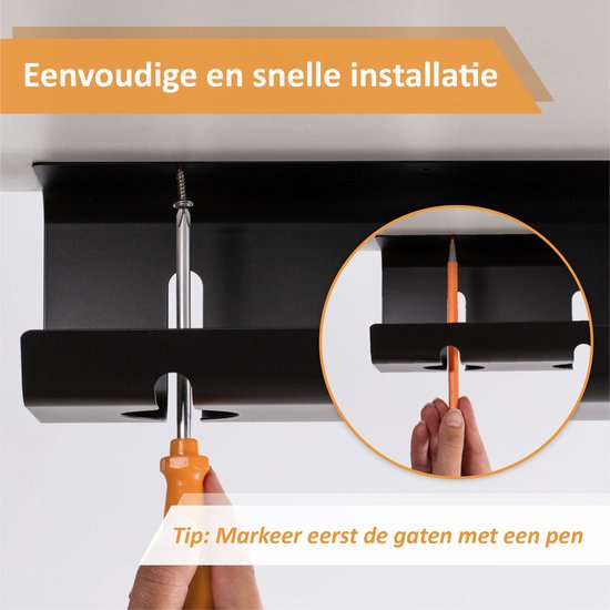 Kabelgoot Voor Het Bureau - Zonder Boren Of Lijmen