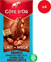 Côte d'Or - chocoladetablet - Melk Gekarameliseerde Amandelen - 180g x 4