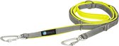 AnnyX Safety-hondenriem-hondenlijn-politielijn-4- voudig-verstelbaar-deels gewatteerd- anti-escape Protect geel-grijs.