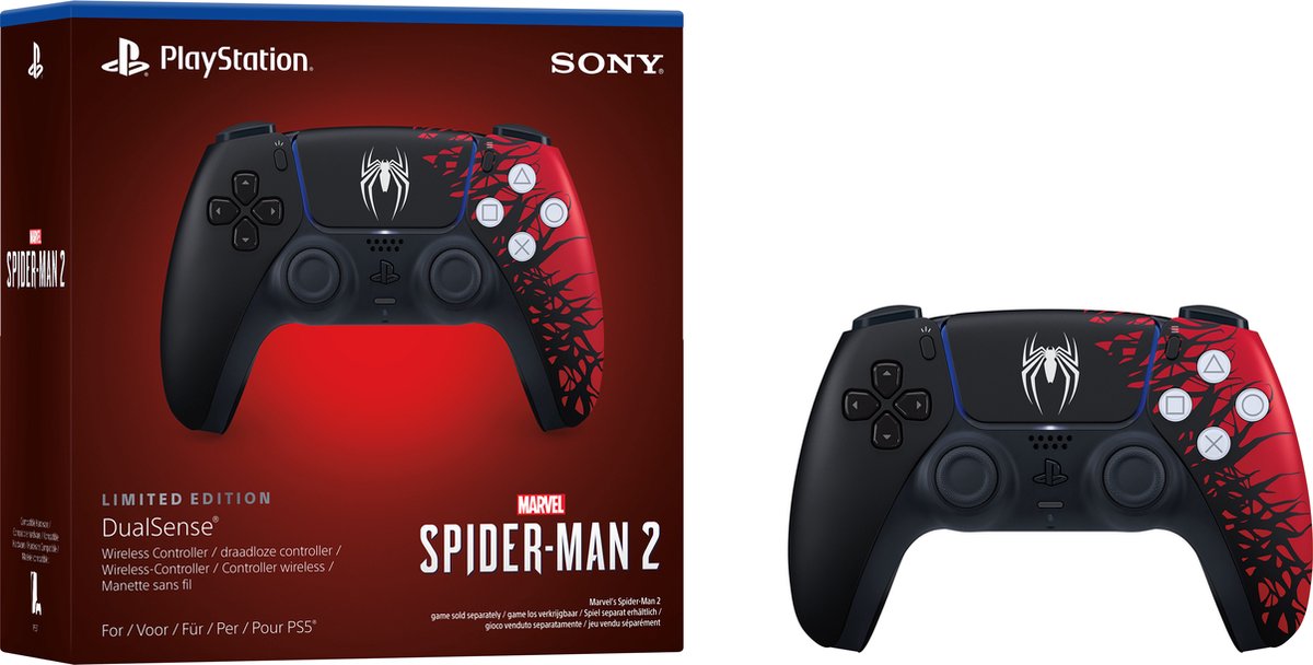 Sony PS5 DualSense draadloze controller - Marvel's Spider-Man 2 thumbnail 4