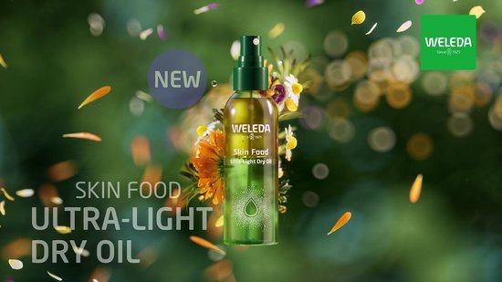 WELEDA Skin Food - Ultra-Light Dry Oil - Hydrateert De Huid & Trekt Snel in - Voor Lichaam En Gezicht - Hydrateert Direct - 100% Natuurlijke Ingrediënten - 100ml