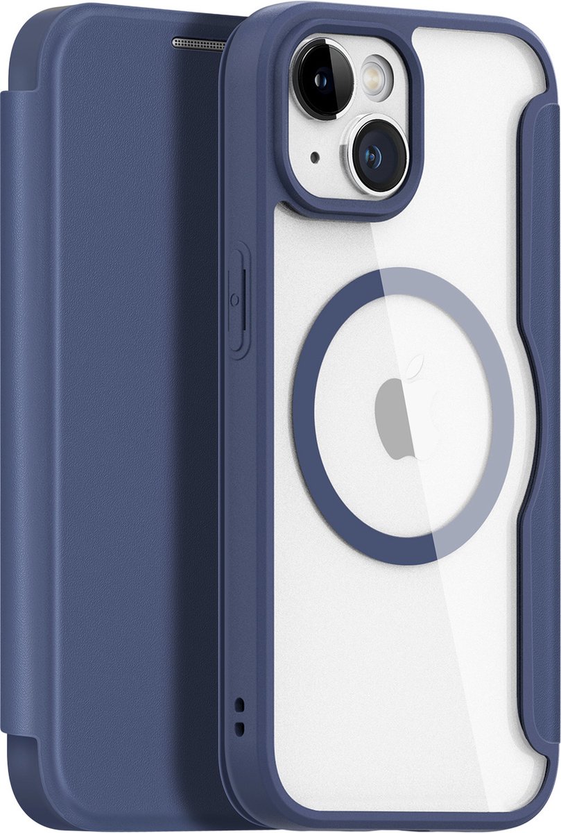 Dux Ducis - iPhone 15 Hoesje - Geschikt voor Magsafe - Book Case - Blauw