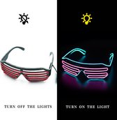 Glow in the dark bril - Lichtgevende bril - Feestje - Fuif - Carnaval - Cadeau - LED - Origineel kado