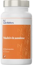 Nutribites Multivitamine - 13 Essentiële vitamines - Ondersteunt de weerstand en energie - 60 Vegan capsules