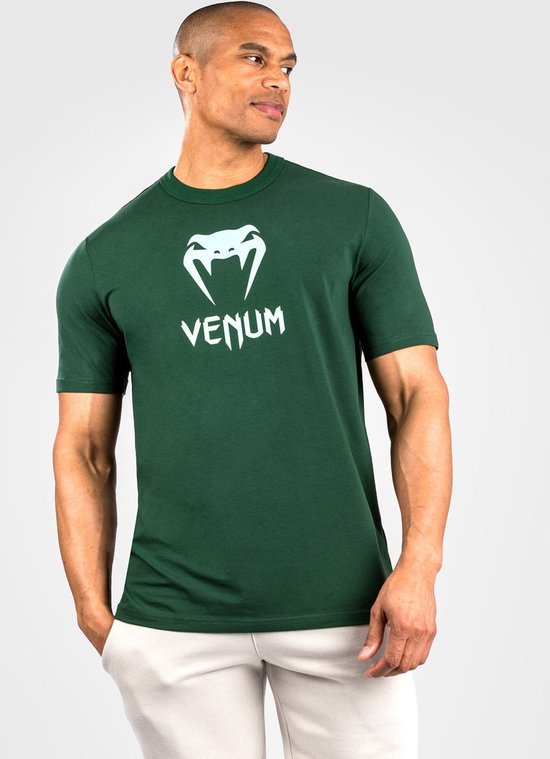 Venum Classic T-shirt Katoen Donkergroen Turquoise maat S