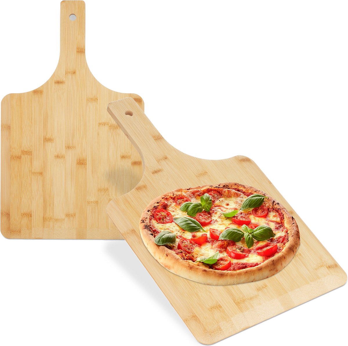Bamboe Pizzaschep Set - Handig voor Pizza en Brood - Set van 2