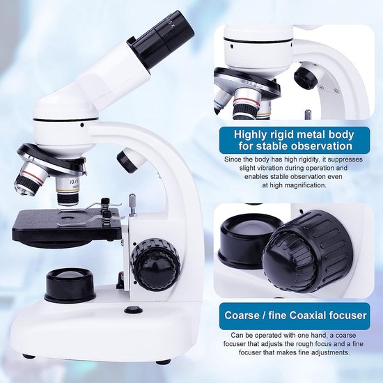 Microscope Binoculaire Pour Enfants Adultes - Set De Microscope Junior  40X-1000X