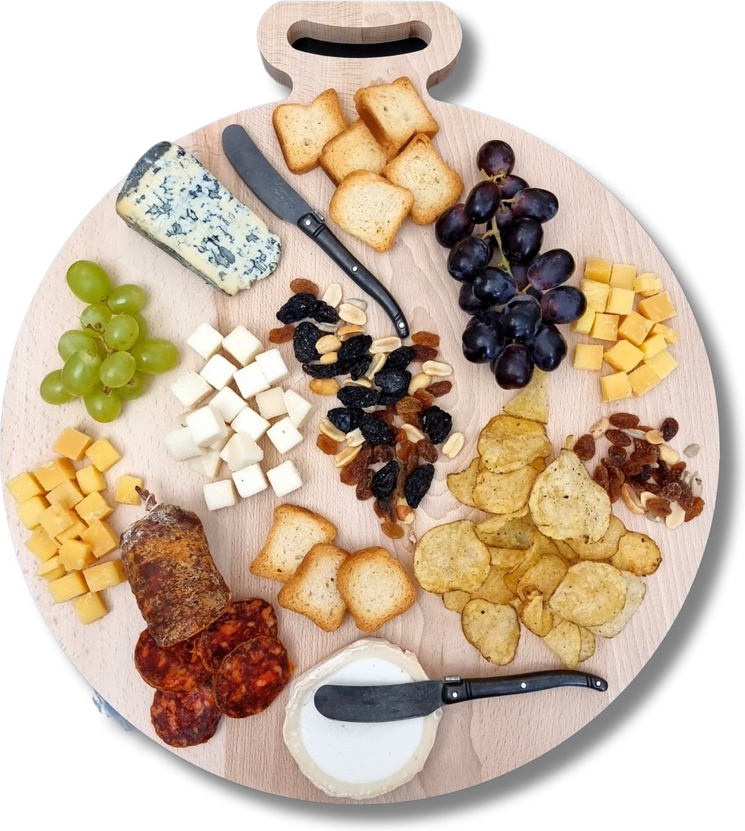 Borrelplank - Tapasplank - Rond - Beukenhout