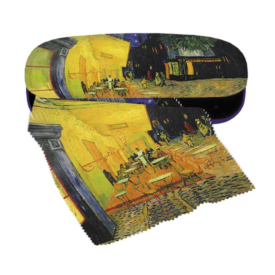Fridolin hardcase brillenkoker met doekje van Gogh Café de Nuit