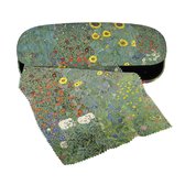 Fridolin hardcase brillenkoker met doekje Klimt Farm Garden with Sunflowers