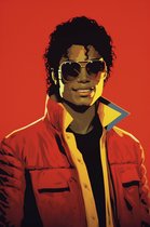 Affiche Michael Jackson | Thriller Poster | MJ Résumé | Michael Jackson Rouge | Musique Affiche | Décoration d'intérieur | 61x91cm | Convient pour Cadres