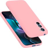 Coque Cadorabo compatible avec Motorola EDGE 30 en LIQUID PINK - Coque de protection en silicone TPU souple
