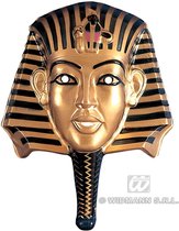 Widmann - Egypte Kostuum - Plastic Farao Masker - Goud - Carnavalskleding - Verkleedkleding