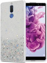 Cadorabo Hoesje geschikt voor Huawei MATE 10 LITE in Transparant met Glitter - Beschermhoes van flexibel TPU silicone met fonkelende glitters Case Cover Etui