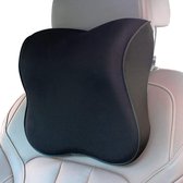 Nekkussen voor hoofdsteun - next car van traagschuim, nekpijn verlicht en ergonomisch design, verstelbare bandjes en wasbare overtrek (zwart)