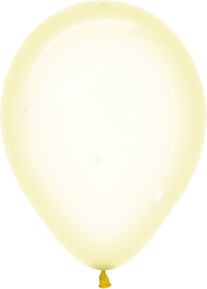 transparent ballonnen GEEL 12" crystal (= transparent) yellow - 10 stuks - BULK