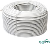Stroomkabel 3 aderig / Electrakabel / Huishoudsnoer VMVL kabel wit 3x1,5 mm 100 mtr KEMA Gekeurd type H05VV-F