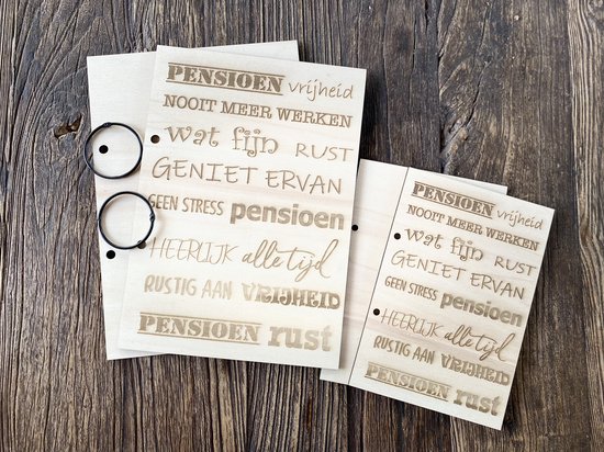 Bewaarbundel PENSIOEN - A5 formaat - afscheid collega | bol