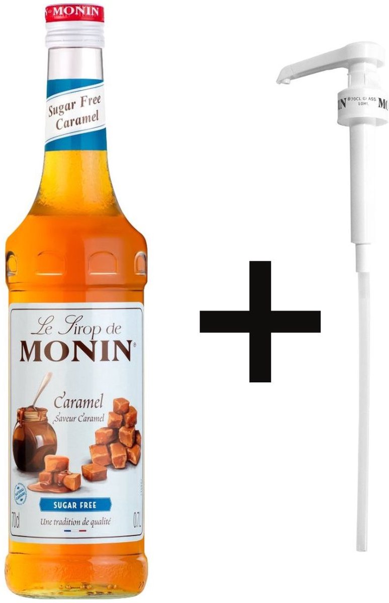 Goedkoopste Monin Caramel Suikervrij Koffiesiroop 70cl Met Pompje