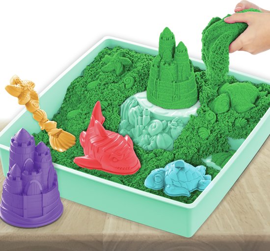 Kinetic Sand Sandbox Set – 454g Magischer Sand Mit Förmchen & Box Für Kreatives Indoor-Sandspiel