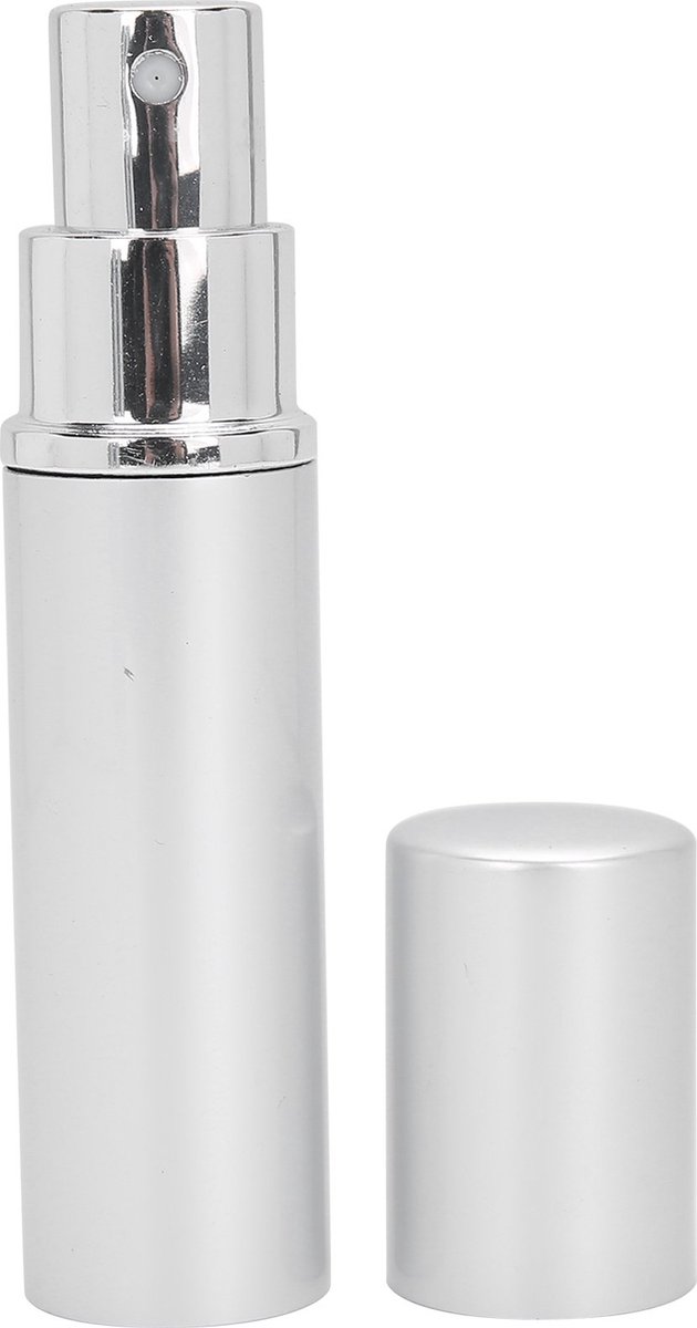 Parfum Verstuiver 10ML – Hervulbaar Mini Parfumflesje – Reisverstuiver – Zilver – Compact & Lekvrij