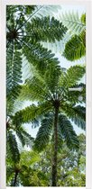 Deursticker Bomen en bladeren in jungle - 85x215 cm - Deurposter